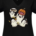 thumbnail image 4 of Inktastic Halloween Ghosts Women's Plus Size V-Neck T-Shirt, 4 of 5
