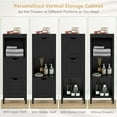 thumbnail image 6 of Giantex Narrow Storage Bathroom Cabinet, Freestanding Floor Cabinet w/2 Removable Drawers, Black, 6 of 8