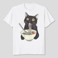 thumbnail image 3 of Unisex Ramen Cat, Cat Eat Ramen Graphic T-Shirt, Sizes S-5XL, Tbun Men's And Women's Graphic Tee 100% Cotton by TBun, Full Sizes S-5XL, 3 of 5