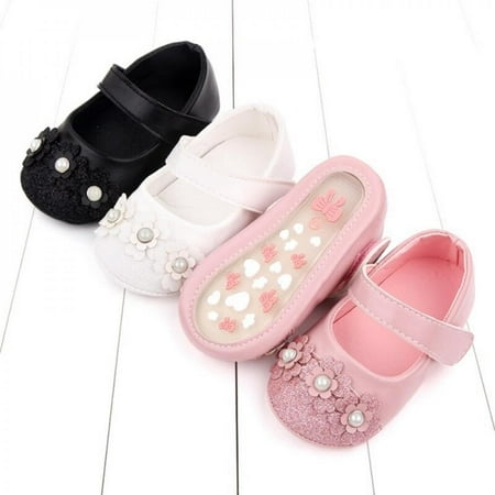 

CUTELOVE Spring kids Girl Sweet Princess Shoes Glitter Pearl Leisure Crib Shoes born Rubber Sole Toddler Shoes