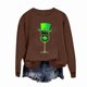 thumbnail image 4 of Ounisa St. Patrick's Day Sweatshirt for Women Clover Graphic T-Shirts Patty's Day Color Long Sleeves Tee Tops, 4 of 7