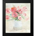 thumbnail image 2 of Loreth, Lanie 20x23 Black Modern Framed Museum Art Print Titled - Peonies on Wood, 2 of 5