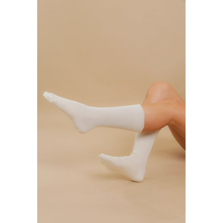 Cottonique Latex-Free Organic Cotton Crew Socks for Allergic Contact  Dermatitis - (2 pairs /pack) 