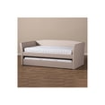 thumbnail image 3 of Baxton Studio Camino Modern and Contemporary Fabric Upholstered Daybed with Guest Trundle Bed, Multiple Colors, 3 of 9
