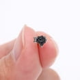 thumbnail image 3 of Vintage Gothic Black Rose Nose Stud Ring, 3 of 5