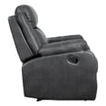 thumbnail image 2 of OakvillePark Audubon Polished Microfiber Upholstered Lay Flat Reclining Chair, Gray, 2 of 7