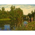 thumbnail image 3 of Adamov, Alexey 24x19 Black Modern Framed Museum Art Print Titled - Flowers by the River, 3 of 5