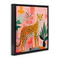 thumbnail image 4 of Stupell Industries Standing Leopard & Plants Animals & Insects Painting Black Floater Framed Canvas Art Print Wall Art, 25 x 25, 4 of 10