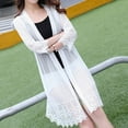 thumbnail image 2 of Women's Lace Cardigan Sexy Mesh Beach Cover Ups Long Lace Kimono, 2 of 10