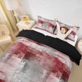 thumbnail image 3 of Homewish Red Gradient Plaid Twin Duvet Cover,Abstract Geometric Twin Bedding,Black Reversible,2-Piece,1 Duvet Cover and 1 Pillowcase, 3 of 6