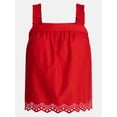 thumbnail image 6 of Time and Tru Women’s Eyelet Trim Cotton Tank Top, Sizes XS-XXXL, 6 of 6