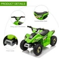 thumbnail image 6 of Aosom 6V Kids ATV 4-Wheeler Ride on Car for 18-36 Months Old Toddlers, Green, 6 of 10