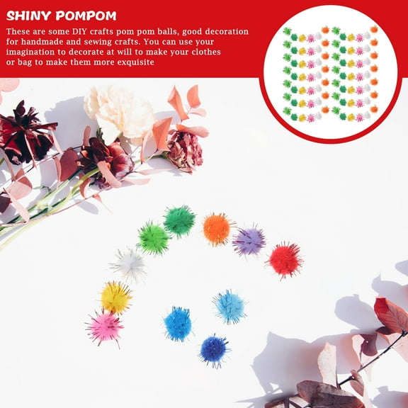 Raindrops 1000Pcs Tiny Pom Poms for Crafts in Assorted Colors for Home and Holiday Decorations
