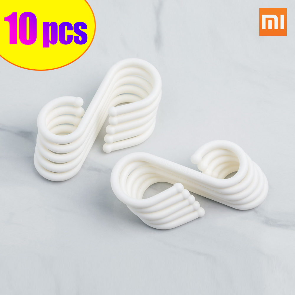 100X Plastic S Shaped Hanging Hooks Hanger for Kitchen Bathroom Bedroom