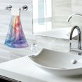 thumbnail image 6 of Haosy 2 Pack Kitchen Wash Cloths with Hanging Loops Absorbent Absorbent Quick Drying Hand Towels, Dreamlike Colorful Light Shadow, 6 of 7