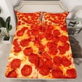 thumbnail image 2 of Erosebridal Pizza Twin Bed Sheets Adults,Realistic Funny Food Sheet Set Room Decor,Pepperoni Sausage Fitted Sheet Novelty Gifts Pizza Top Sheet, 2 of 5
