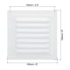 thumbnail image 2 of Ventilador de gablete de aluminio Uxcell de 6"x6", cubierta de salida de pared exterior, rejilla de aire HVAC con pantalla de louver, 2 of 6