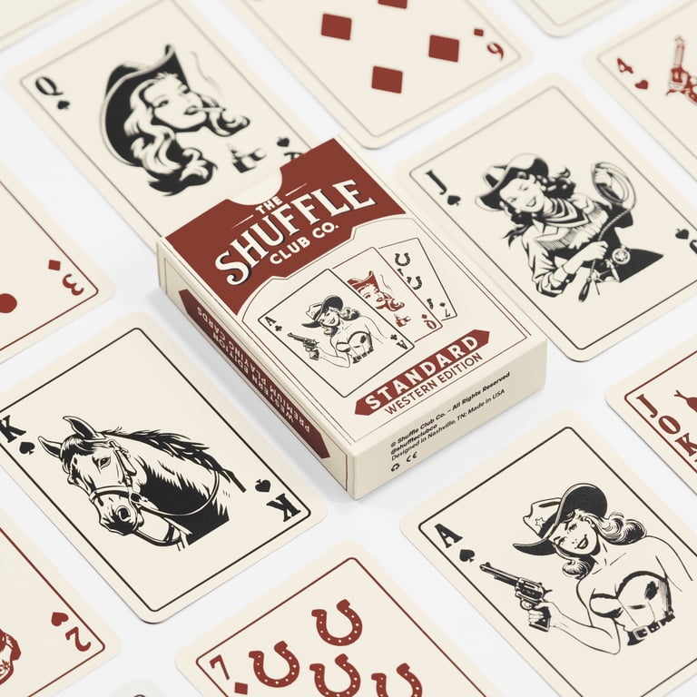 Western Playing Cards  Vintage Cowboy Deck with Custom Artwork  Poker &  Blackjack Game Set for Collectors - Walmart.com
