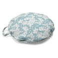 thumbnail image 1 of Nature Round Floor Cushion with Handle, Botanical Theme Floral Patterns Orchid Flowers in Line Style, Decorative Pillow for Living Room & Dorms, 18" Round, White Pale Sky Blue, by Ambesonne, 1 of 4