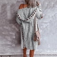 thumbnail image 3 of Womens Patchwork Cardigan Tops Long Sleeve Open Front Pockets Knit Sweaters Coat Slim Fit, 3 of 6