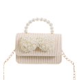 thumbnail image 1 of xiaxaixu Ladies Simple Bowknot Straw Bag Portable Dual-purpose Holiday Photo Versatile Messenger Bag, 1 of 7
