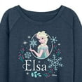 thumbnail image 3 of Frozen - Winter - Elsa & Snowflakes - Women's Lightweight French Terry Long Sleeve Shirt, 3 of 5