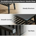 thumbnail image 6 of 33.46-Inch 2-Tier Black Bamboo Entryway Bench, End of Bed Bench for Bedroom, Living Room, or Hallway, Holds Up to 300 lbs, 6 of 6