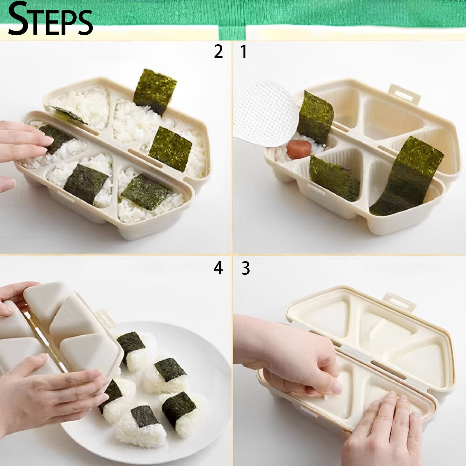 6pcs Sushi Tool Set Including Plastic Sushi Mold, Nori Seaweed, Rice  Paddle, Beginner Sushi Kit, Diy Home Sushi Maker Set, Kitchen Accessories,  Random Style (2pcs/pack)