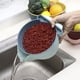 thumbnail image 5 of PP Colander Portátil Doble Capa Caja de seguridad Cocina Cocina Drenaje Cesta Fruta Lavado Accesorios Accesorios con soporte de teléfono claro azul Inevent HA011948-02, 5 of 7