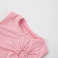 thumbnail image 6 of EliteGoogv Women Heart Cut Out Ruched Crop Tank Tops Tight Fitted Crewneck Asymmetrical Vest Clean Girls Fashion Womens Tee tops Pink M, 6 of 9