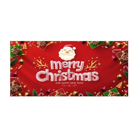 

BNisBM 6.9x15.7FT Merry Christmas Holiday Banner Garage Door Cover Mural Winter Snowman Santa Outdoor Large Door Cover Decoration Indoor And Outdoor Holiday Christmas Decoration Breakthrough