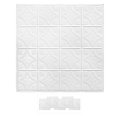 thumbnail image 1 of American Tin Ceilings [5 Pack Kit 24"" X 24"" 100% Tin Nail-Up Ceiling Tiles | Pattern #3 Bright White Satin Small Victorian Design With Floral Arching Diamonds For Ceilings & Kitchens, 1 of 5