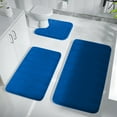 3 Pieces Memory Foam Bath Mat Sets U Shaped And 15.74''x23.62''+19.69