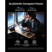 Anker Prime Power Bank, 26,250mAh 3-Port Portable Charger with 300W Max Output, Two-Way Charging, TSA-Approved, App Control, for MacBook, iPhone 17/16 Series, and More