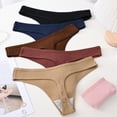 thumbnail image 5 of MecTo Cotton Thongs for Women, Womens Thongs Bikini Low Rise Thong Panties, No Show Underwear, 6-Pack, 5 of 8