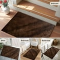 thumbnail image 6 of Dark Brown Wood Grain Washable Area Rug 2 x 3 ft Vintage Farmhouse Ombre Wood Texture, Soft Non Slip Rugs Stain Repellent Indoor Felt Carpet for Living Dining Room Bedroom Home Office, 6 of 9