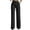 Black-#001, variant on Womens Dress Pants Straight Leg Stretchy Business Casual Palazzo Pants High Waisted Pull on Flowy Trousers with Pockets,Army Green XL