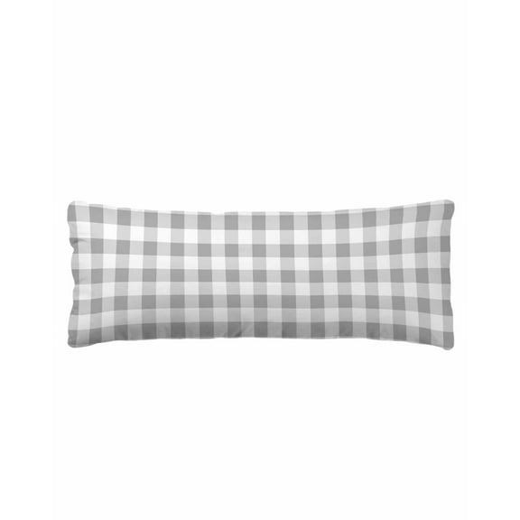 Gradient Geometric Buffalo White Checkered Body Pillow Cover, Pillowcase Protectors with Zipper, Breathable Decorative Throw Pillow Case Cover, Pillow Shams for Couch Sofa 20x54Inch