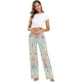 thumbnail image 6 of Women's Boho Ethnic Pattern Pajama Pants, Casual Pajama Bottoms Lounge Pants Wide Leg, 6 of 7