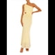 thumbnail image 1 of Vestido de un Solo Hombro para Mujer, con Flores 3D, Sin Mangas, con Cintura Ajustada, para Cóctel o Fiesta de Verano. Amarillo M, 1 of 10