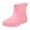 Pink, variant on Sky Blue Womens Waterproof Short Rain Boots Comfortable Height Increasing Heel Shoes Fall And Winter Outdoor Leisure All-Match Anti-Slip Size 41