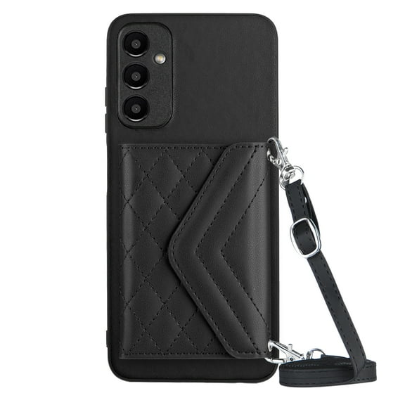 TECH CIRCLE Wallet Case For Galaxy A34 5G with Card Holder,Flip Premium PU Leather Magnetic Clasp Kickstand Heavy Duty Protective Cover with Lanyard Strap for Samsung Galaxy A34 5G 6.2" 2023,Black