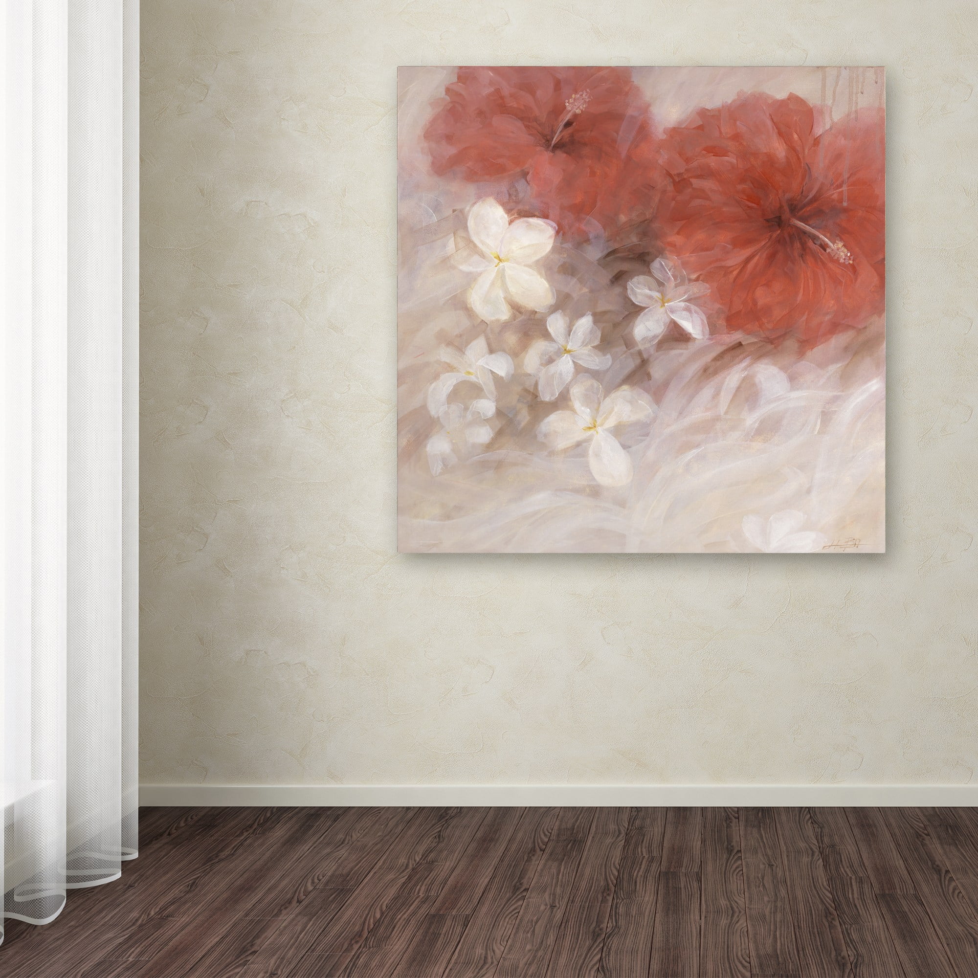 Li Bo 'Hibiscus II' Canvas Art