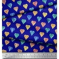 thumbnail image 3 of Soimoi Blue polyester Crepe Fabric Diamond Geometric Print Fabric by Yard 52 Inch Wide, 3 of 5