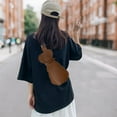 thumbnail image 6 of yuksok Women Shoulder Bag Adjustable Strap Dog Shaped Bag for Travel Shopping Party Brown, 6 of 9