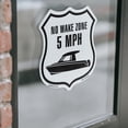 thumbnail image 4 of No Wake Zone 5 Mph (5 Pack) 6 inch X 6 inch Shield Shaped Heavy Duty 3.2 mil Vinyl Decals Weather Resistant Made in the USA, 4 of 5