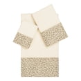 thumbnail image 2 of Authentic Hotel and Spa  Turkish Cotton Cheetah Jacquard Trim Cream 3-piece Towel Set, 2 of 5