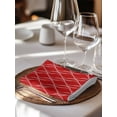 thumbnail image 6 of Red White Stripes Cloth Napkins Set of 8 Reusable Dinner Napkins, Simple Geometric Modern Monochrome Cocktail Napkin Washable Table Napkins for Wedding/Holiday Party/Baby Shower 20"x20", 6 of 7