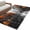 Red Gray Orange, variant on Area Rugs 2.7'x5', Valentine's Day Carpet for Living Room Bedroom Dining Room, Couples Street Romantic Maple Leave Rainy Throw Kitchen Rugs Non Slip Washable Rectangle Indoor Outdoor Rugs