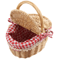 thumbnail image 2 of Cesta de picnic de mimbre estilo campestre con tapa, asa y forros para picnics, fiestas y barbacoas, 2 of 8